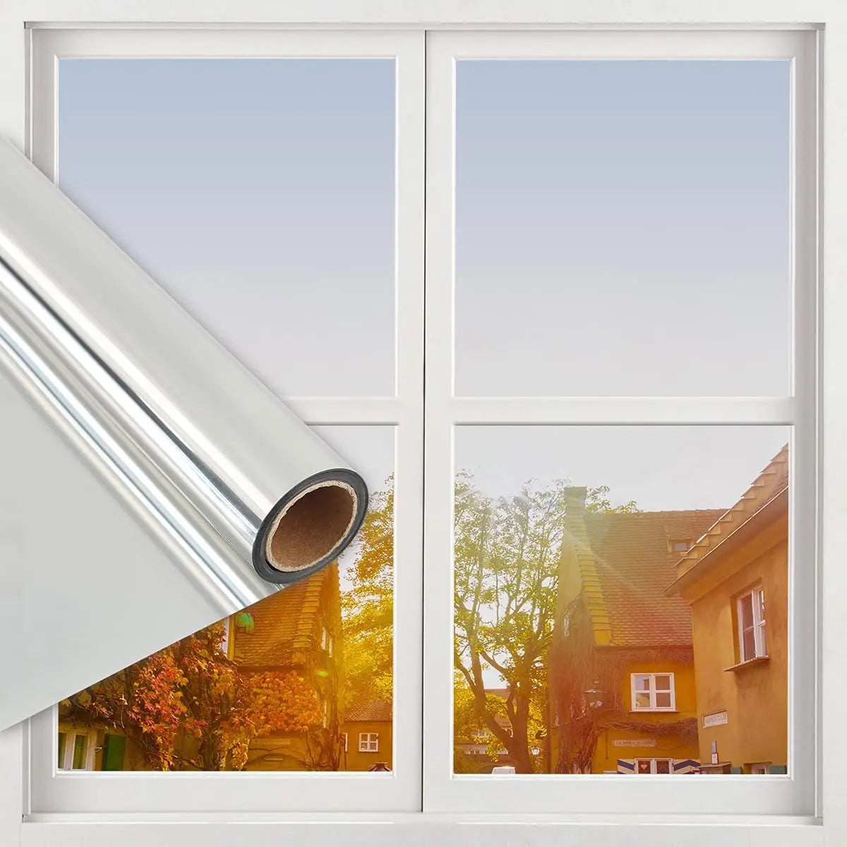 Film Miroir pour Fenêtre – Confidentialité de Jour, Anti-UV, Contrôle Thermique, Effet Miroir pour Maison et Bureau