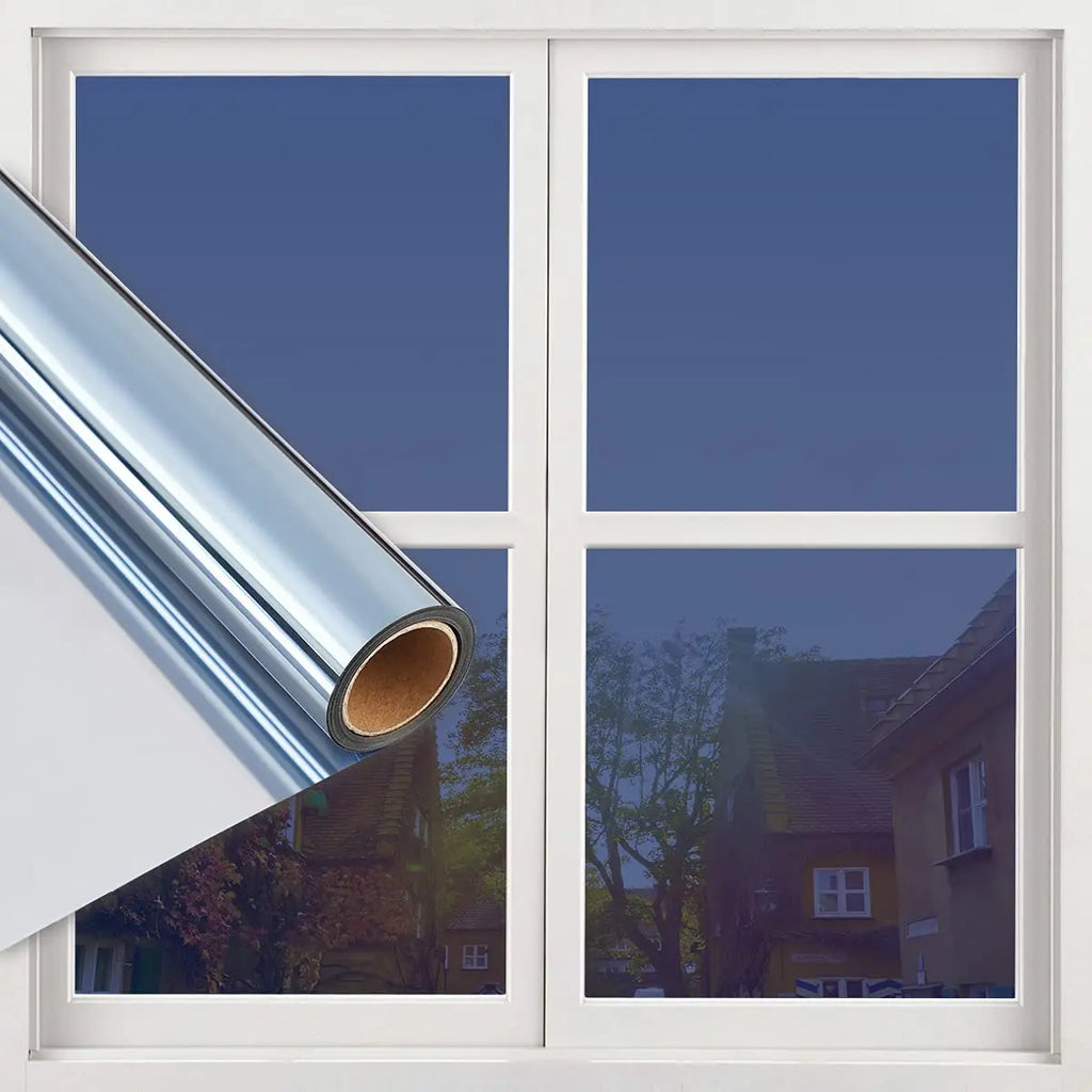 Film Miroir pour Fenêtre – Confidentialité de Jour, Anti-UV, Contrôle Thermique, Effet Miroir pour Maison et Bureau