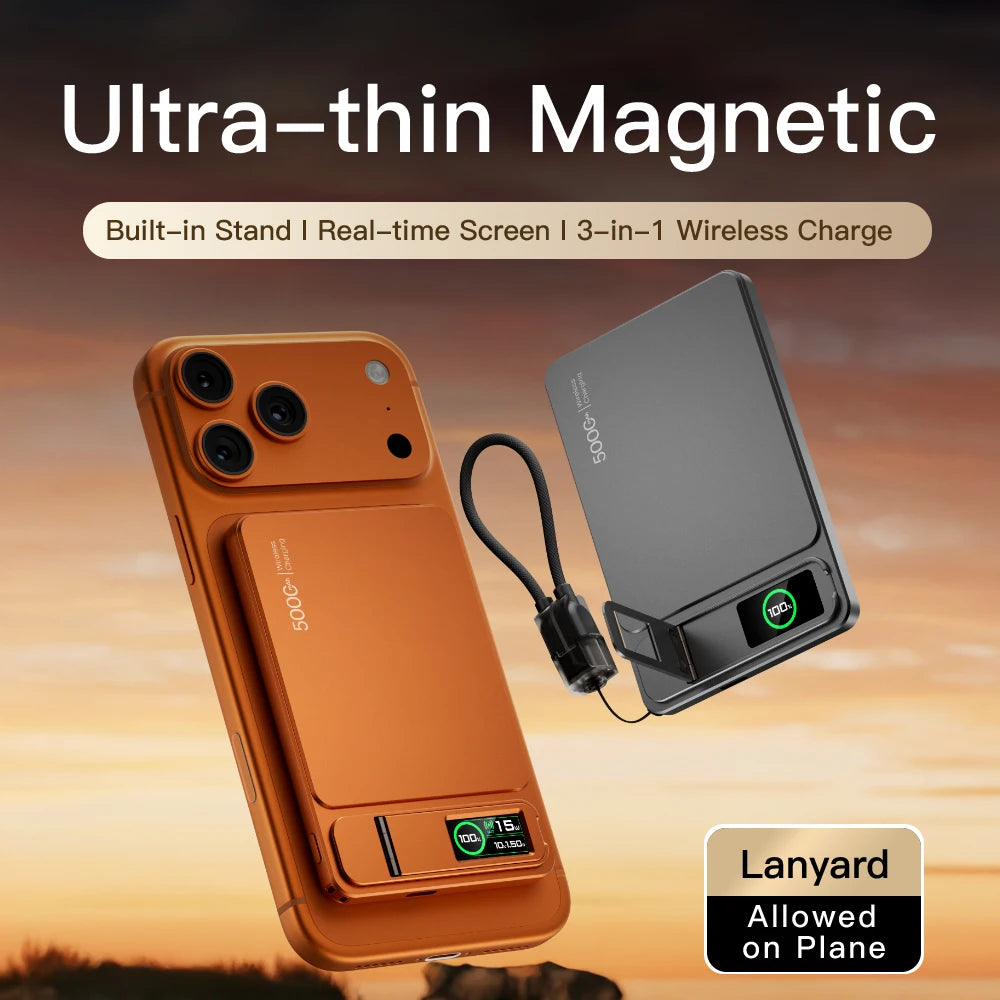 Batterie Externe Magnétique MagSafe 20W – Compatible iPhone & Apple Watch | Charge Sans Fil