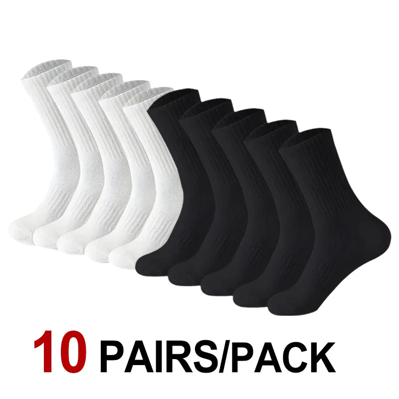 Chaussettes Tricotées Mi-Tube Homme Femme – Anti-Odeur, Respirantes, Toutes Saisons – Lot de 10 ou 20 Paires