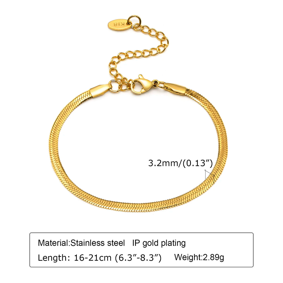 Bracelet Femme en Acier Inoxydable doré – Chaîne Fine Empilable, Résistant à l'Eau, Bijou Tendance Anti-Ternissement