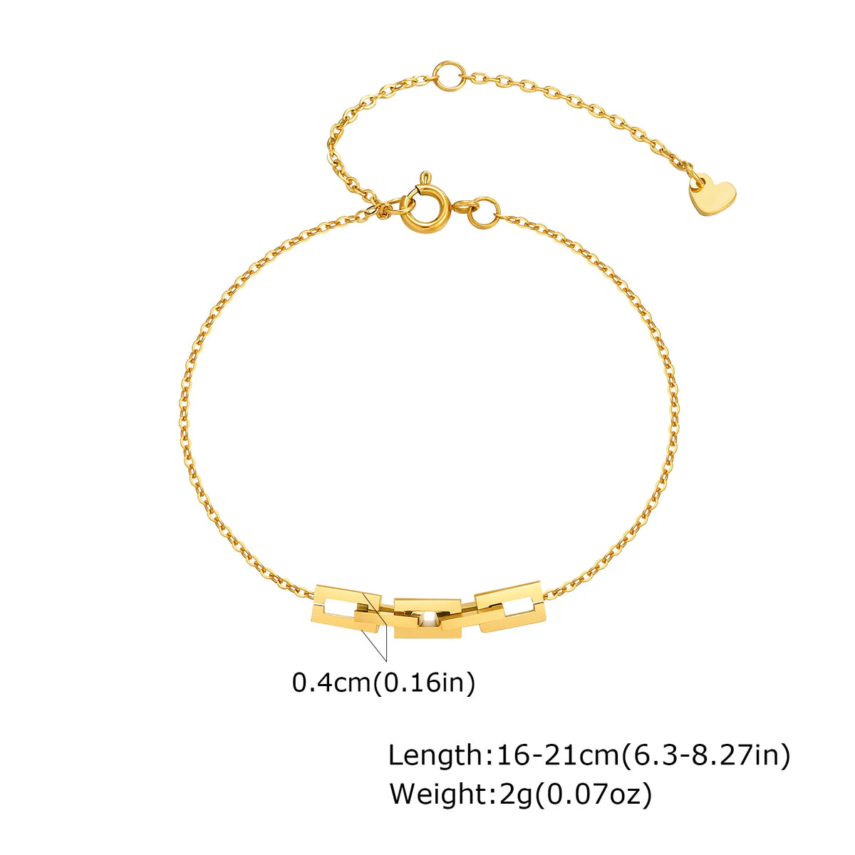 Bracelet Femme en Acier Inoxydable doré – Chaîne Fine Empilable, Résistant à l'Eau, Bijou Tendance Anti-Ternissement