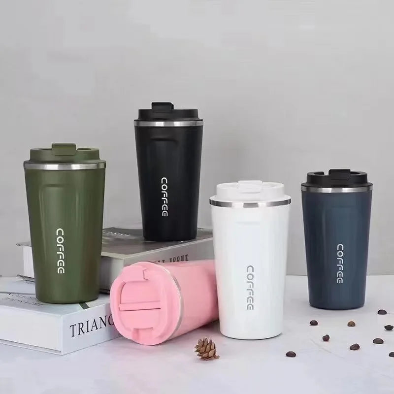 Mug Thermos de Voyage 380/510ml – Acier Inoxydable 304, Anti-Fuite, Isolation 6-12h