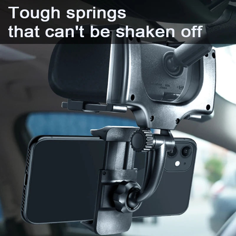 Support Téléphone Voiture pour Rétroviseur SEAMETAL – Rotation 360°, Fixation Stable, Navigation Mains Libres