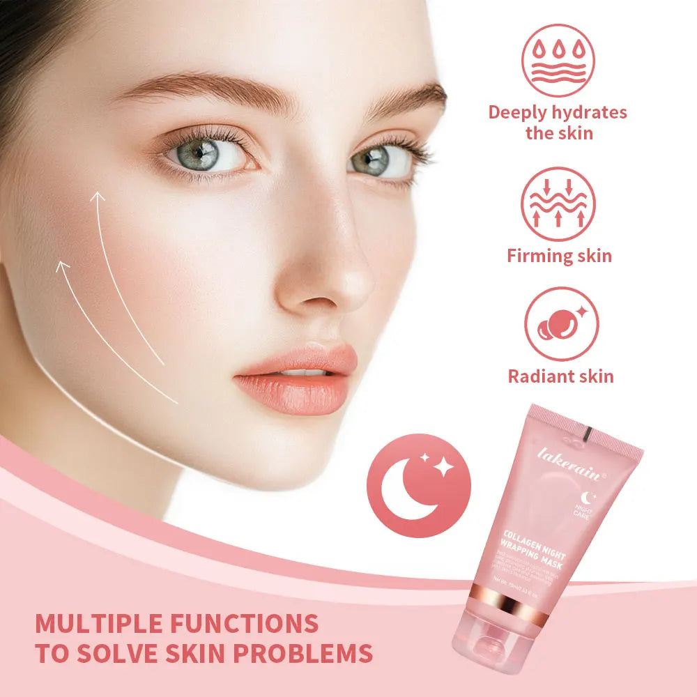Masque Visage Collagène Nuit – Peel-Off Anti-Rides & Hydratation Intense
