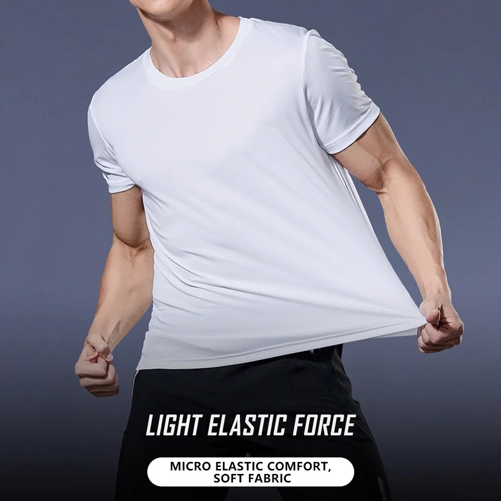 T-Shirt Sport Homme Col Rond Séchage Rapide – Léger, Respirant, Idéal Running & Gym, Manche Courte