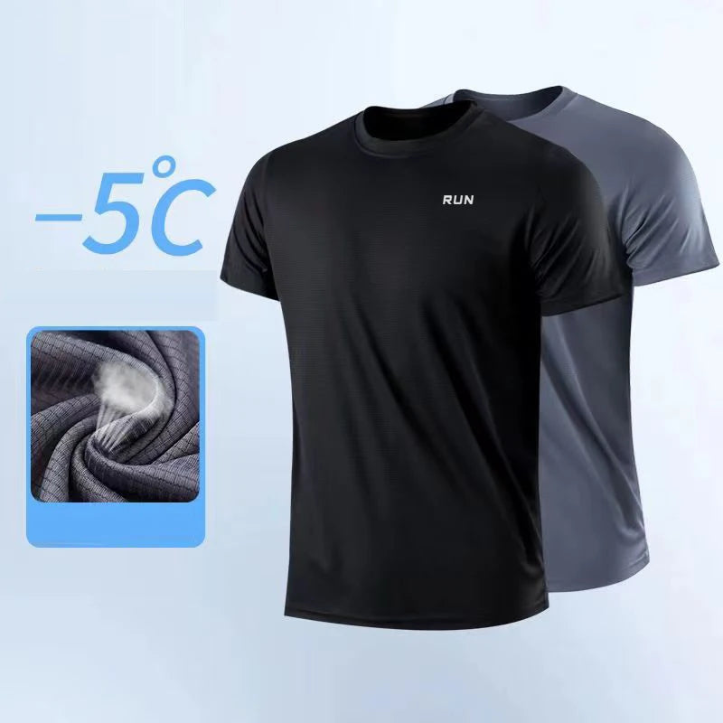 T-Shirt Sport Homme Col Rond Séchage Rapide – Léger, Respirant, Idéal Running & Gym, Manche Courte
