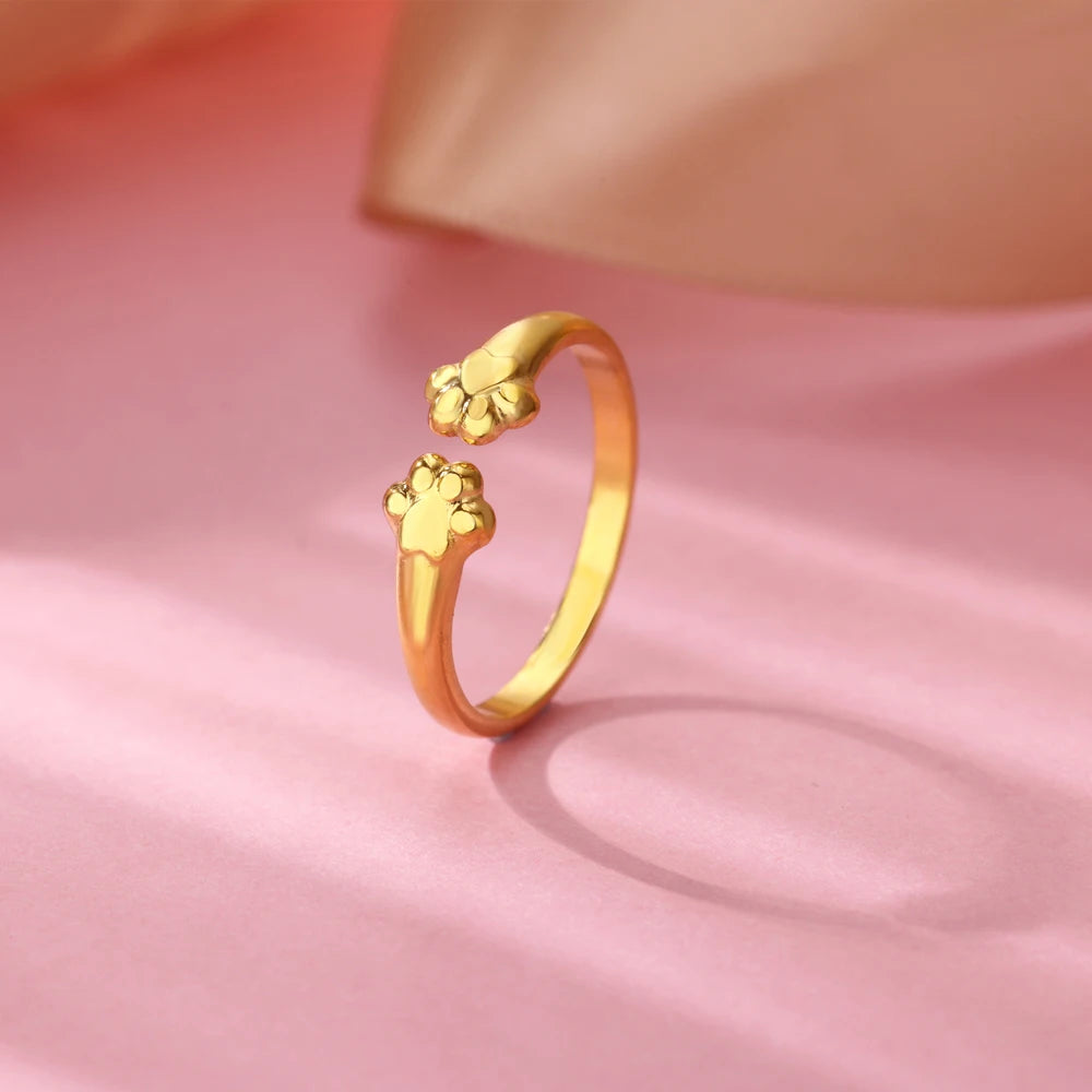 Bague Femme Géométrique en Acier Inoxydable – Zircon Œil Maléfique, Plaqué Or, Ajustable, Bijou Tendance
