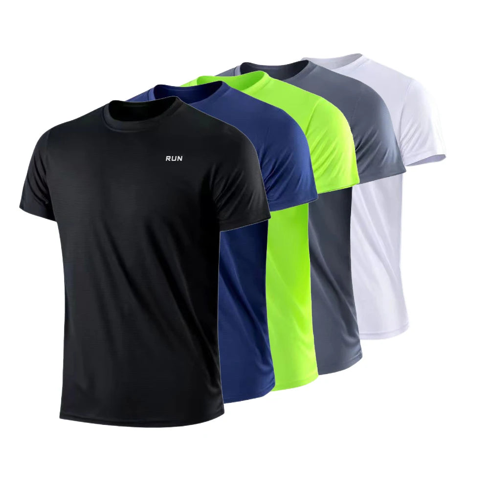 T-Shirt Sport Homme Col Rond Séchage Rapide – Léger, Respirant, Idéal Running & Gym, Manche Courte