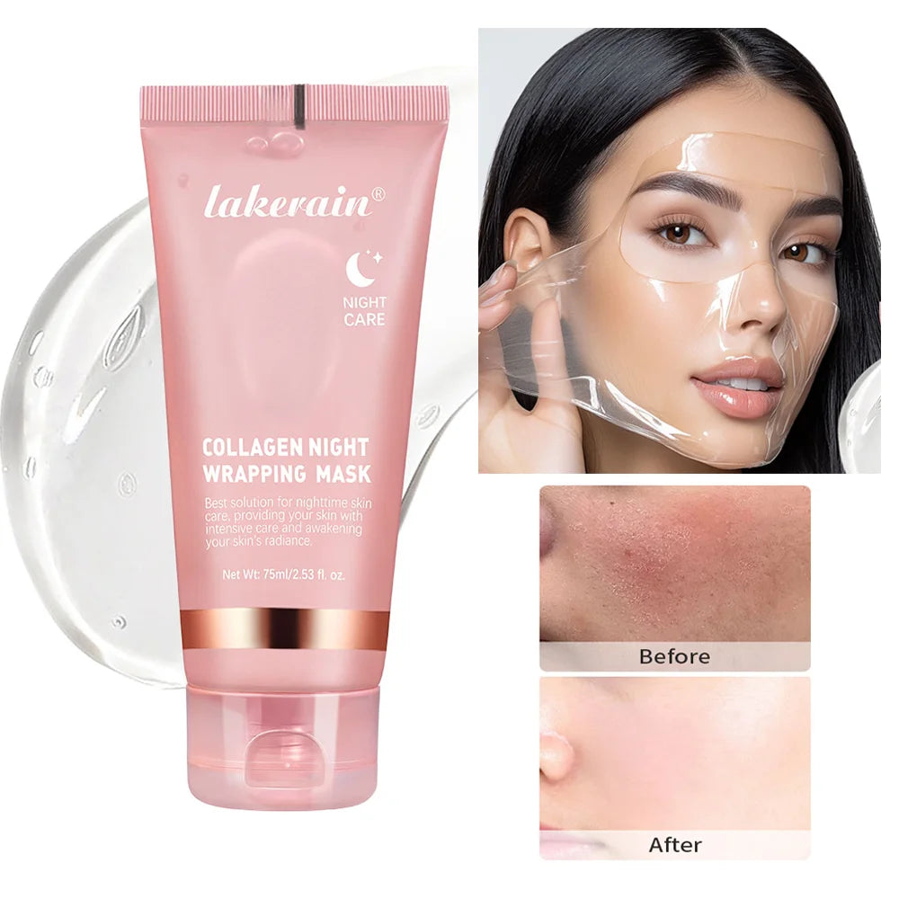 Masque Visage Collagène Nuit – Peel-Off Anti-Rides & Hydratation Intense