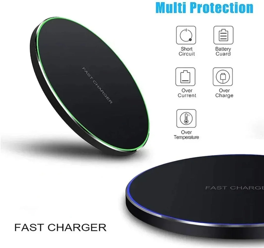 Tapis de Chargement Sans Fil Rapide 15W – Compatible iPhone, Samsung Galaxy & Tous Appareils Qi