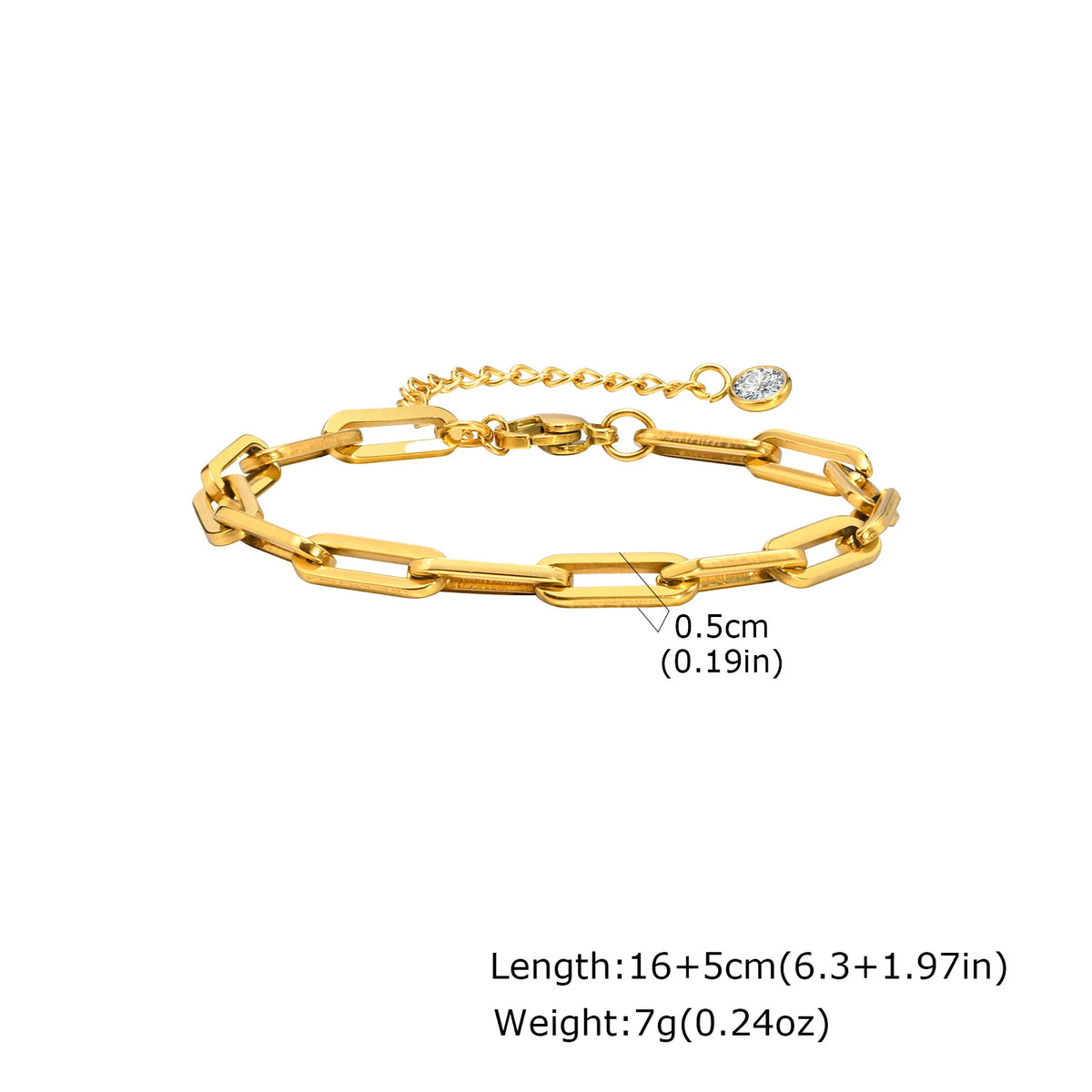 Bracelet Femme en Acier Inoxydable doré – Chaîne Fine Empilable, Résistant à l'Eau, Bijou Tendance Anti-Ternissement