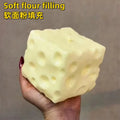 Cube de Fromage Géant – Balle Anti-Stress Malléable, Jouet Sensoriel ASMR, Cadeau Festival