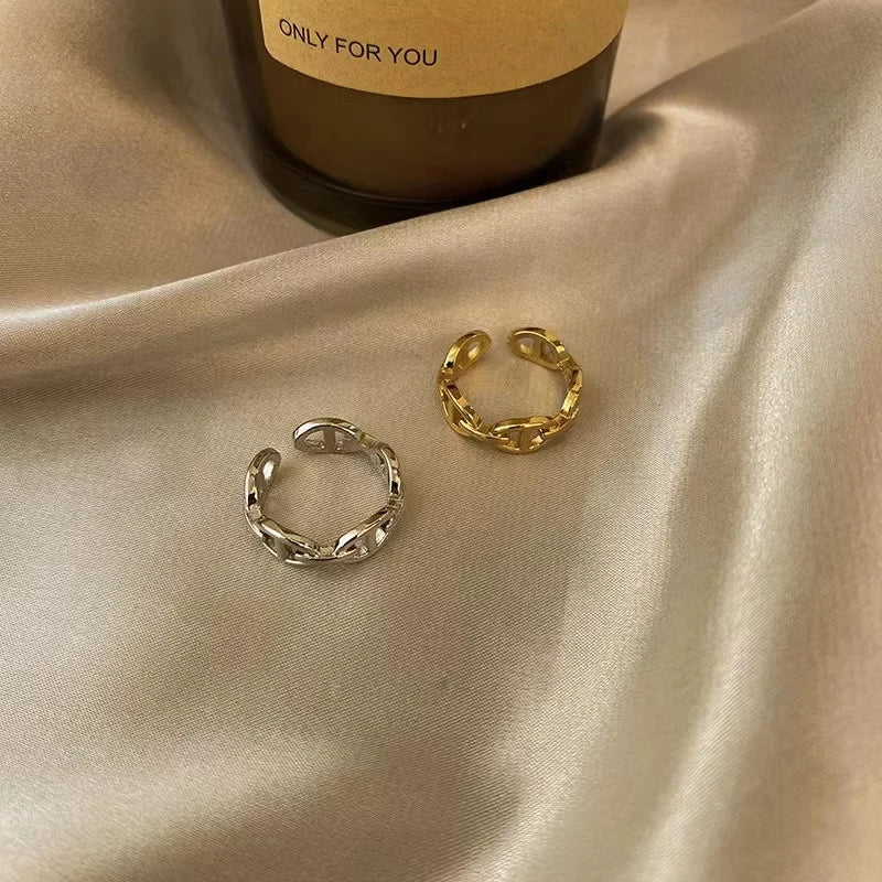 316L Stainless Steel Rings for Women Gold Color Never Fade Luxury Classic rings wedding couple rings Jewelry Free Shipping