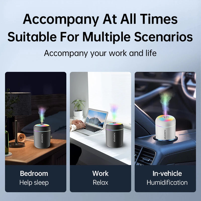 Mini Humidificateur USB 180ml – Diffuseur Aromathérapie & Purificateur d'Air