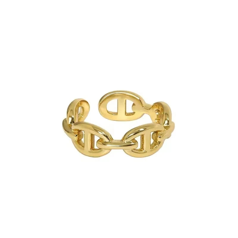 316L Stainless Steel Rings for Women Gold Color Never Fade Luxury Classic rings wedding couple rings Jewelry Free Shipping