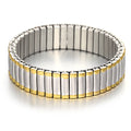 Bracelet Jonc Ajustable Plaqué Or 18K – Acier Inoxydable & Zirconia