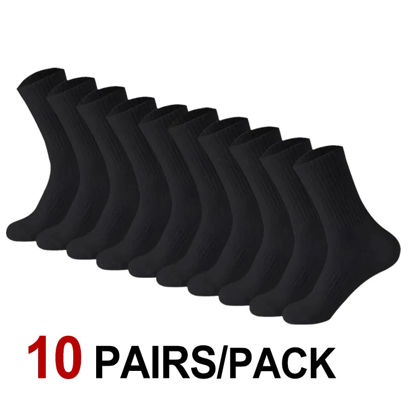 Chaussettes Tricotées Mi-Tube Homme Femme – Anti-Odeur, Respirantes, Toutes Saisons – Lot de 10 ou 20 Paires