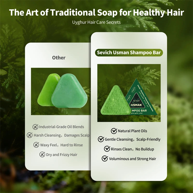 Shampoing Solide Usman – Soin Naturel Anti-Chute & Croissance des Cheveux