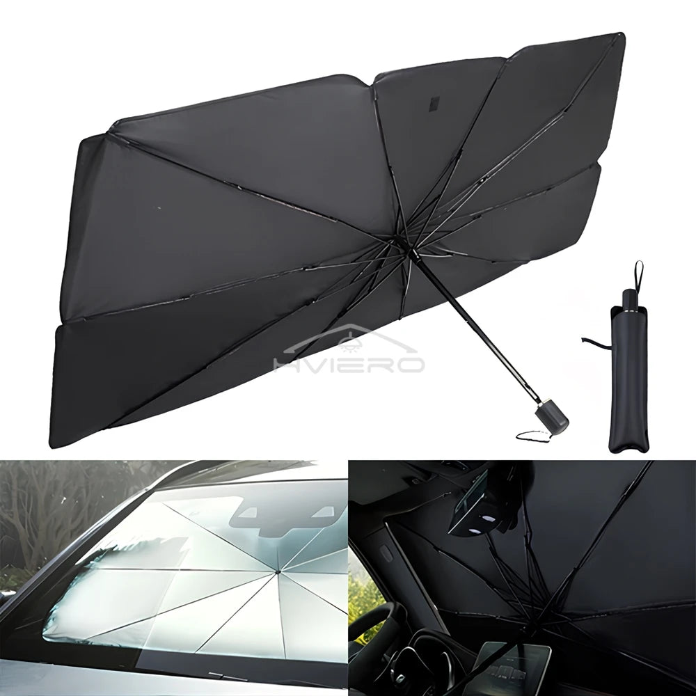 Pare-Soleil Pliable pour Pare-Brise Voiture – Anti-UV, Isolation Thermique, Compatible Tous Véhicules