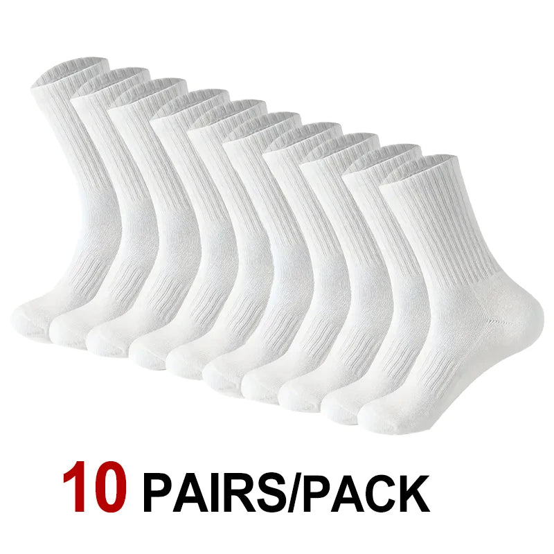 Chaussettes Tricotées Mi-Tube Homme Femme – Anti-Odeur, Respirantes, Toutes Saisons – Lot de 10 ou 20 Paires
