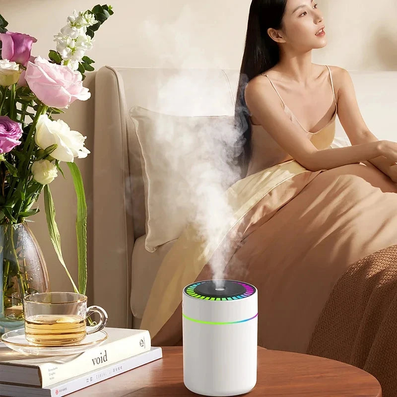 Mini Humidificateur USB 180ml – Diffuseur d'Arômes, Purificateur d'Air & Lumières LED pour Voiture, Bureau et Chambre