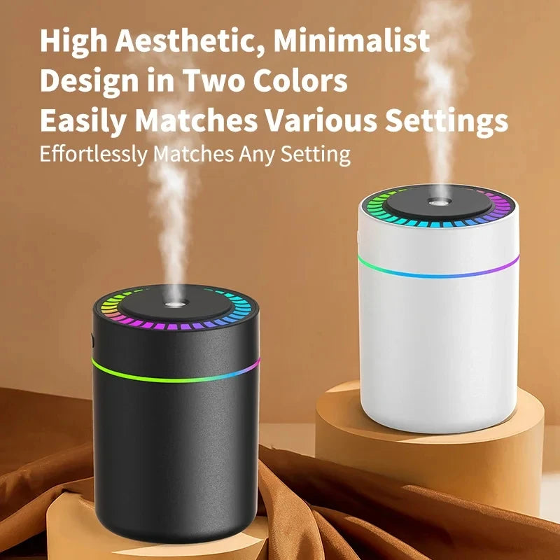 Mini Humidificateur USB 180ml – Diffuseur d'Arômes, Purificateur d'Air & Lumières LED pour Voiture, Bureau et Chambre