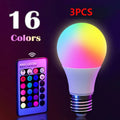 Ampoule LED RGB 16 Couleurs E27 220V – Multicolore, Dimmable, Télécommande 24 Touches, Lumière d'Ambiance