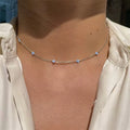 Collier Trèfle à Quatre Feuilles Zircon doré