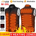 Veste Chauffante 9 Zones – Technologie Graphène, Alimentation USB, 3 Niveaux de Chaleur, Homme & Femme