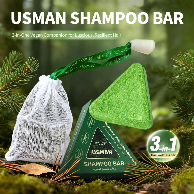 Shampoing Solide Usman – Soin Naturel Anti-Chute & Croissance des Cheveux