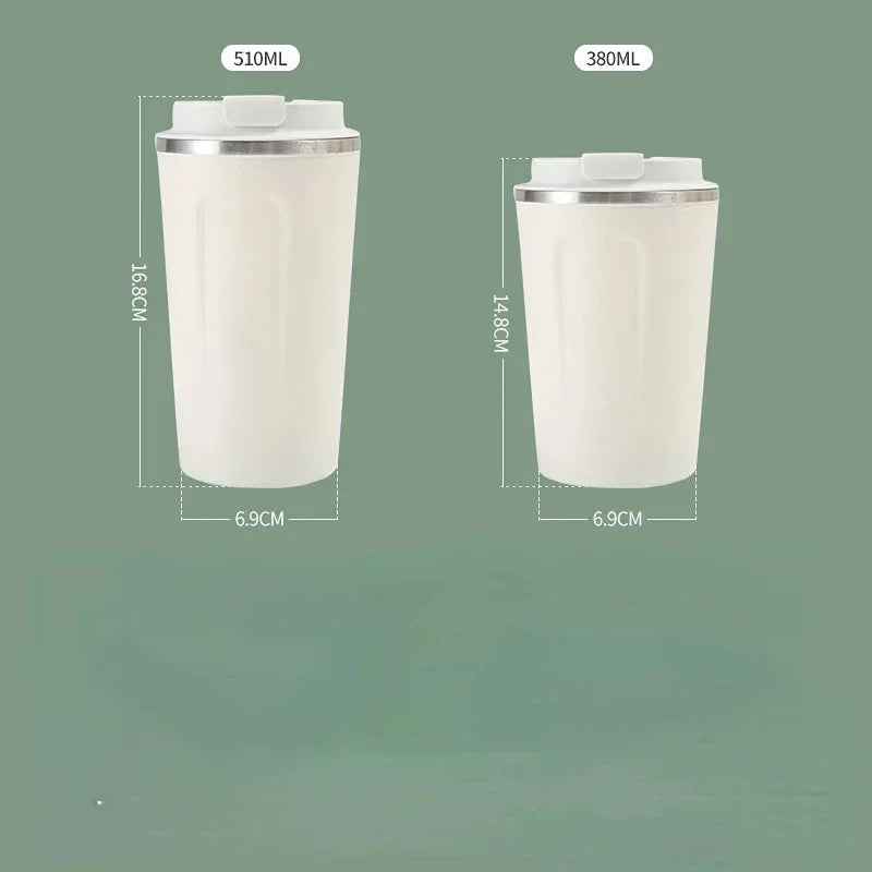 Mug Thermos de Voyage 380/510ml – Acier Inoxydable 304, Anti-Fuite, Isolation 6-12h