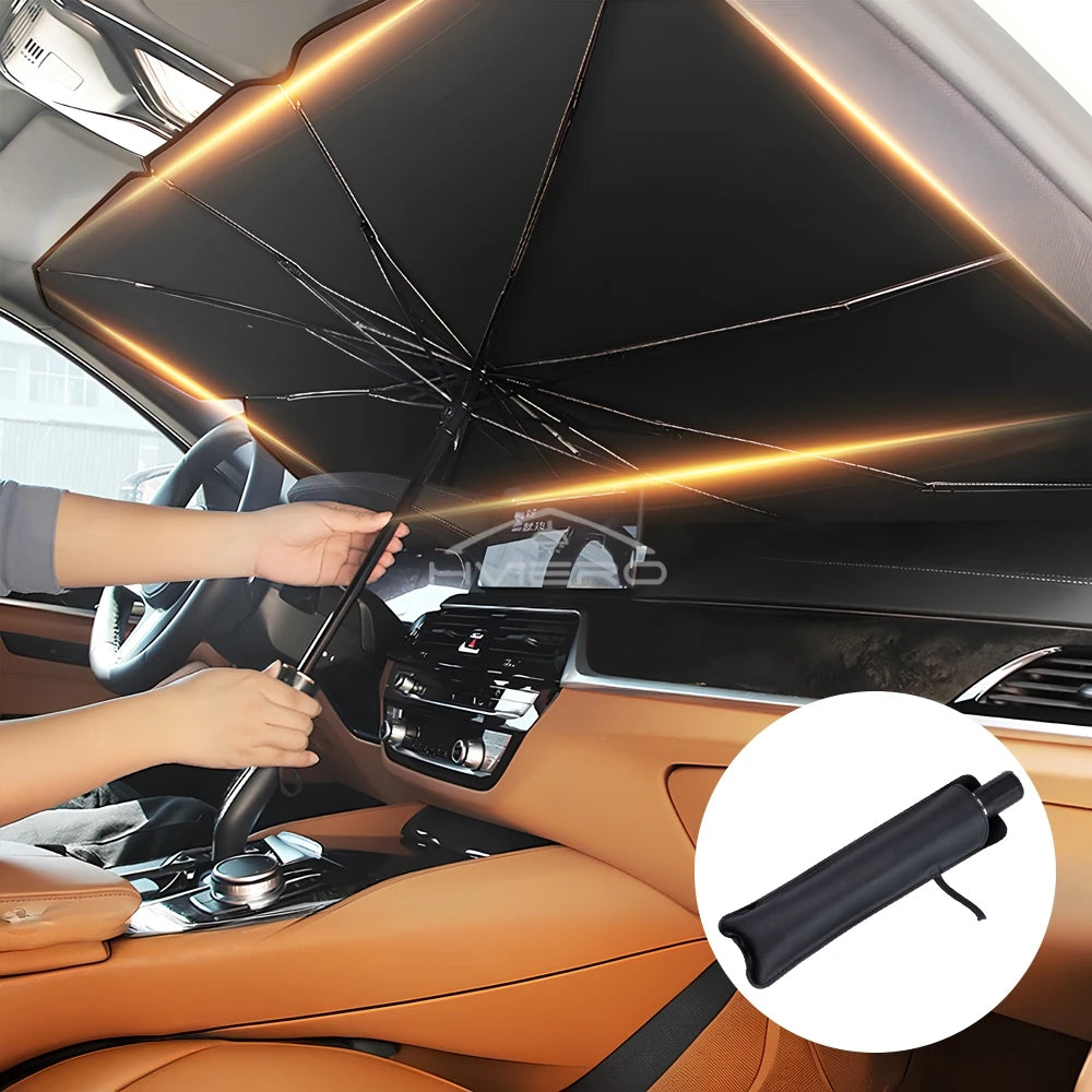 Pare-Soleil Pliable pour Pare-Brise Voiture – Anti-UV, Isolation Thermique, Compatible Tous Véhicules