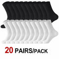 Chaussettes Tricotées Mi-Tube Homme Femme – Anti-Odeur, Respirantes, Toutes Saisons – Lot de 10 ou 20 Paires