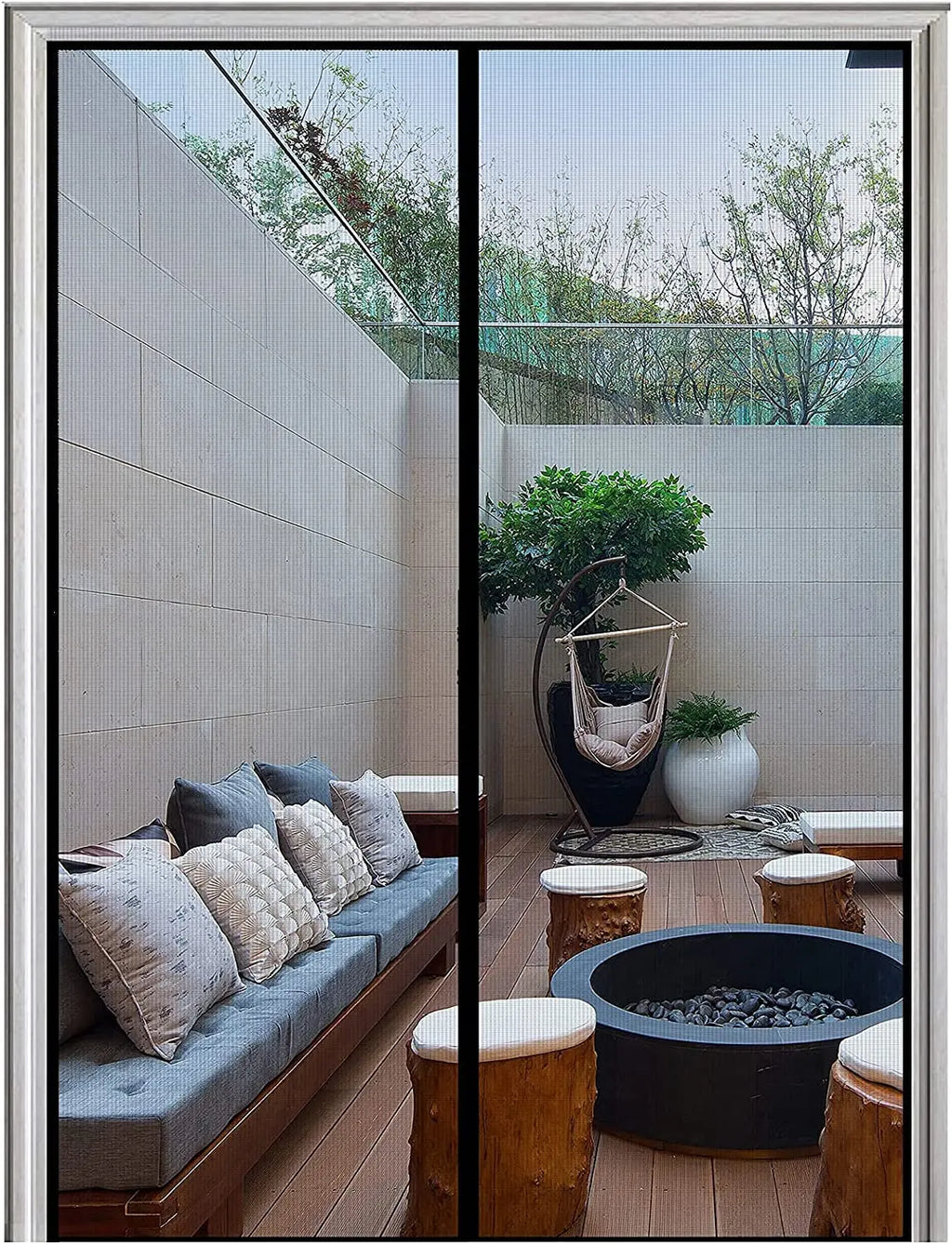 Moustiquaire Magnétique en Fibre de Verre – Taille Personnalisable, Pose Facile, Fermeture Automatique, Anti-Insectes