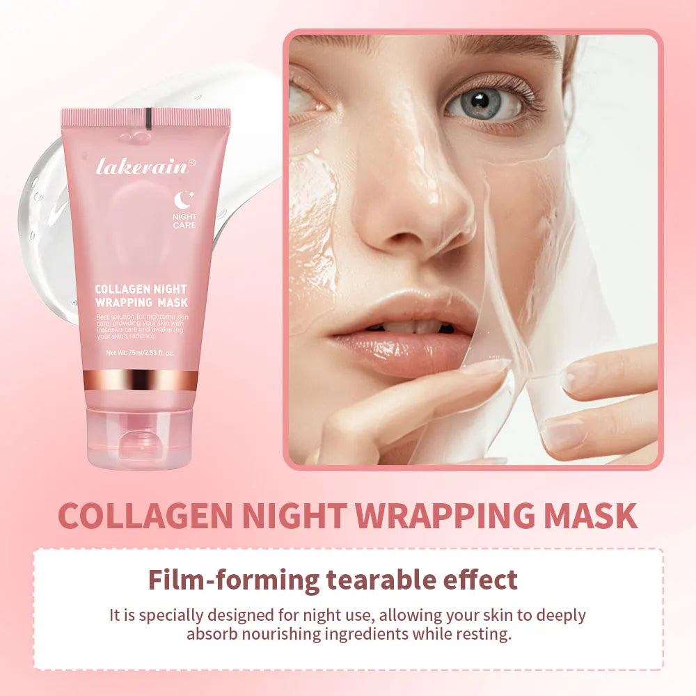 Masque Visage Collagène Nuit – Peel-Off Anti-Rides & Hydratation Intense