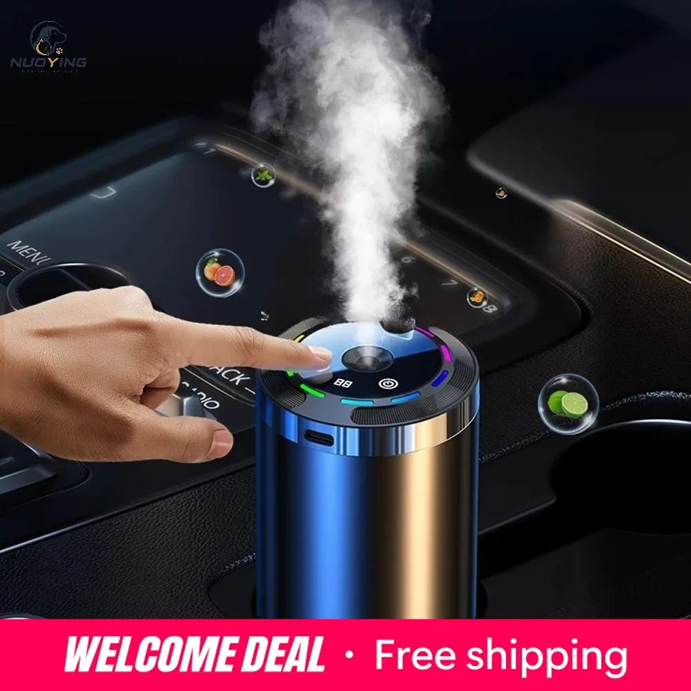 Diffuseur Humidificateur Multifonction pour Voiture – 5 Modes, Aromathérapie Portable