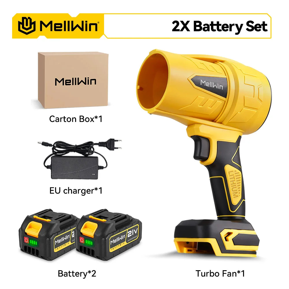 MELLWIN 3500 W – Souffleur Turbo Sans Balais 300 000 tr/min, Vitesse 350 m/s, Sécheur Voiture & Nettoyeur Poussière