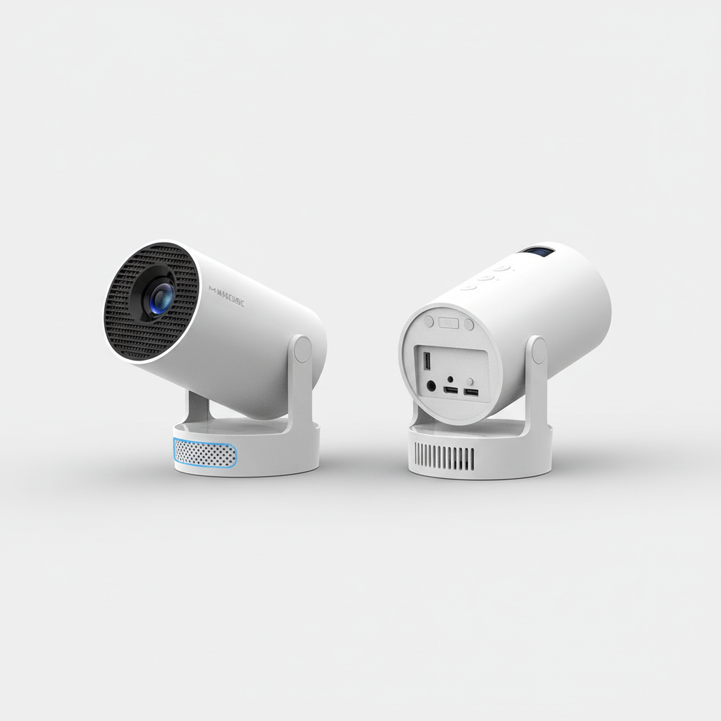 Variantes de couleur et types de prise du vidéoprojecteur portable Magcubic HY300 Pro+